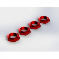 Tuercas rueda de aluminio 17 mm ARRMA rojo (AR330360) 4 uds.