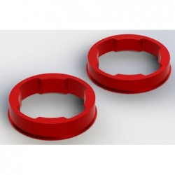 Anillos de diferencial central ARRMA aluminio rojo (AR320279)