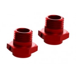 Hexágonos de rueda 16,5mm ARRMA rojo (AR310484) 2uds.