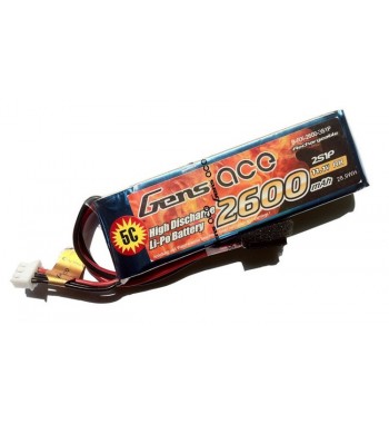 Bateria LiPo Gens Ace 2600mAh 11.1v 25C 3S1P Futaba