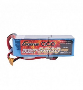 Bateria LiPo Gens Ace 3000mAh 11.1v 15C 3S1P