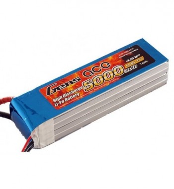 Bateria LiPo Gens Ace 5000mAh 14.8v 45C 4S1P