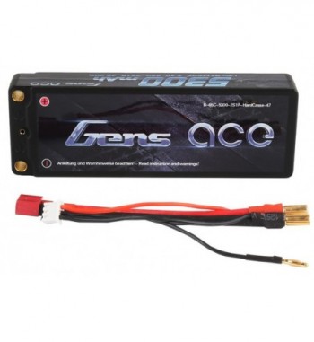 Bateria LiPo Gens Ace 5300mAh  7.4v 65C 2S1P Hardcase