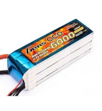 Bateria LiPo Gens Ace 6000mAh 18.5v 35C 5S1P