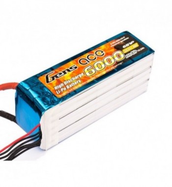 Bateria LiPo Gens Ace 6000mAh 22.2v 35C 6S1P