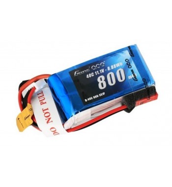 Bateria LiPo Gens Ace 800mAh 11.1v 40C 3S1P