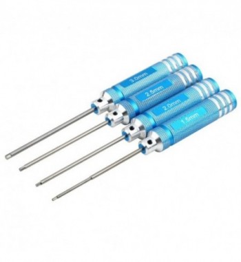 Destornilladores HEX 1.5 - 2.0 - 2.5 - 3.0 x195mm - Azul