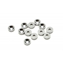 Cone Washer (silver) (4 pcs) 4 mm