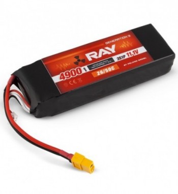 G3 RAY LI-POL 4900 mAh/11.1 26/50C Air Pack+XT60 PLUG