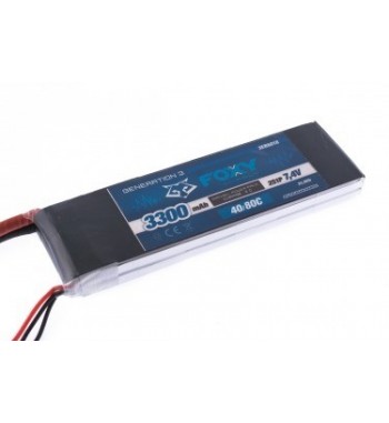 Bateria LiPo FOXY 3300 mAh 7.4v 40/80C 24.4Wh Air Pack
