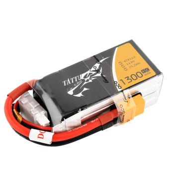 Bateria LiPo Tattu 1300 mAh 14.8v 45C 4S1P