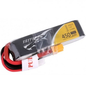 Bateria LiPo Tattu 450 mAh 7.4v 75C 2S1P