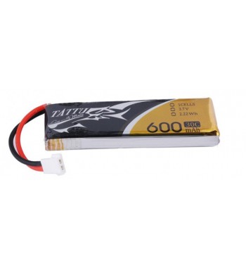 Bateria LiPo Tattu 600 mAh 3.7v 30C 1S1P Molex