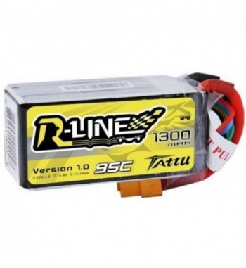 Bateria LiPo Tattu R-Line 1300 mAh 14.8v 95C 4S1P R-Line