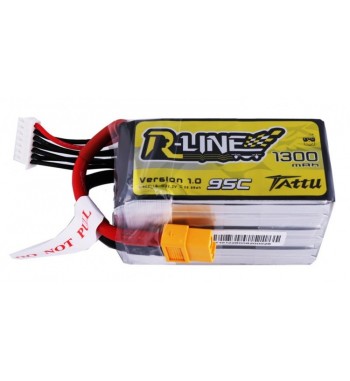 Bateria LiPo Tattu R-Line 1300 mAh 22.2v 95C 6S1P