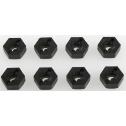 Alum. Wheel Hex HiMoto 8 pcs Black (02100)