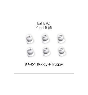 6451 Rotulas tipo B para Buggy y Truggy x6 uds.