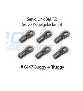 6447 Rotulas plasticas de tirantes Buggy y Truggy x6 uds.