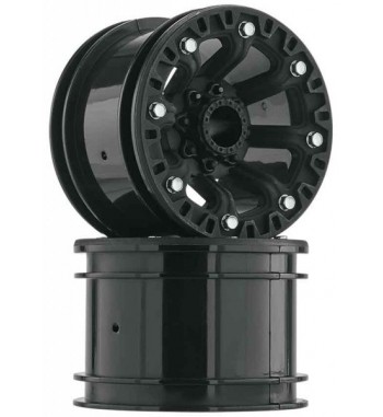 Llantas 2.2" 8-SPOKE Cromado Negro x2 uds.