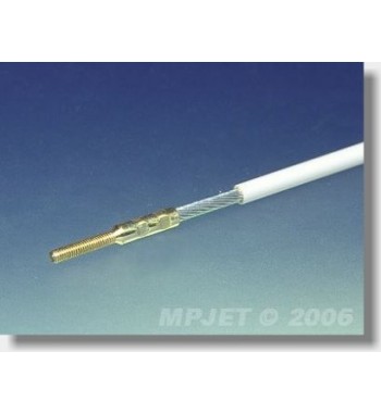 Cable Bowden de acero 2.8x1.6 punta M2 1 metro