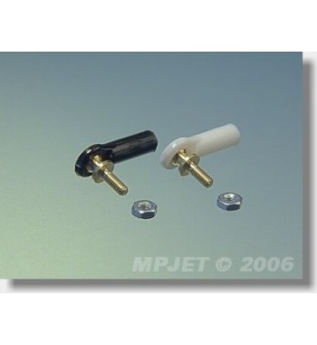 Rotulas cortas M2x2 Ø4 negra