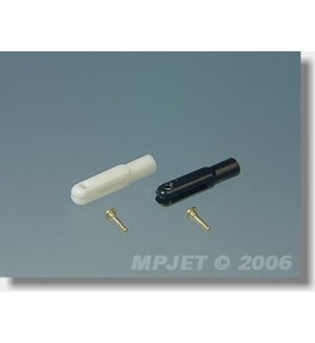 Clevis de plastico M2 con pin 1.6 mm x10 uds.