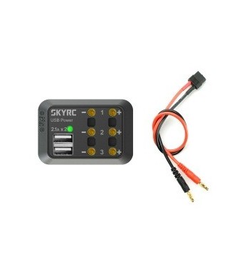 Distribuidor de DC SkyRC con conector banana