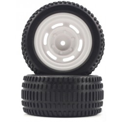 TRUGGY WHITE REAR TIRES&RIMS 2P